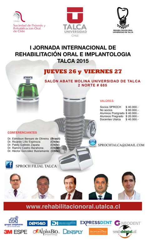 I Jornadas de Rehabilitación Oral e Implantología Talca 2015